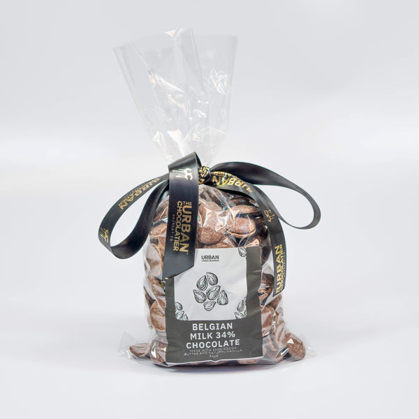 Milk Chocolate Buttons White Background